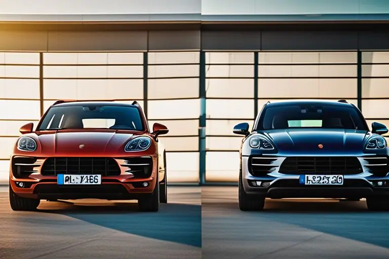 Image comparing the different trim levels of the Porsche Macan