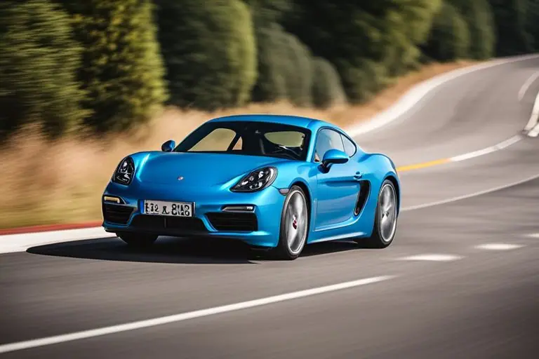 Image of a Porsche Cayman owner enjoying a scenic drive