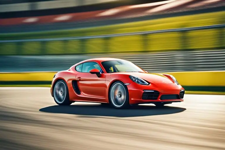 Image of the Porsche Cayman on a race track