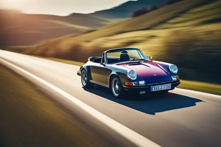 Porsche 911 Targa on a winding road