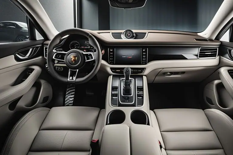 Image of the luxurious and well-appointed interior of the 2020 Porsche Macan