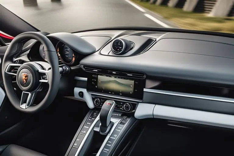 Image of the Porsche 718 Cayman's cockpit