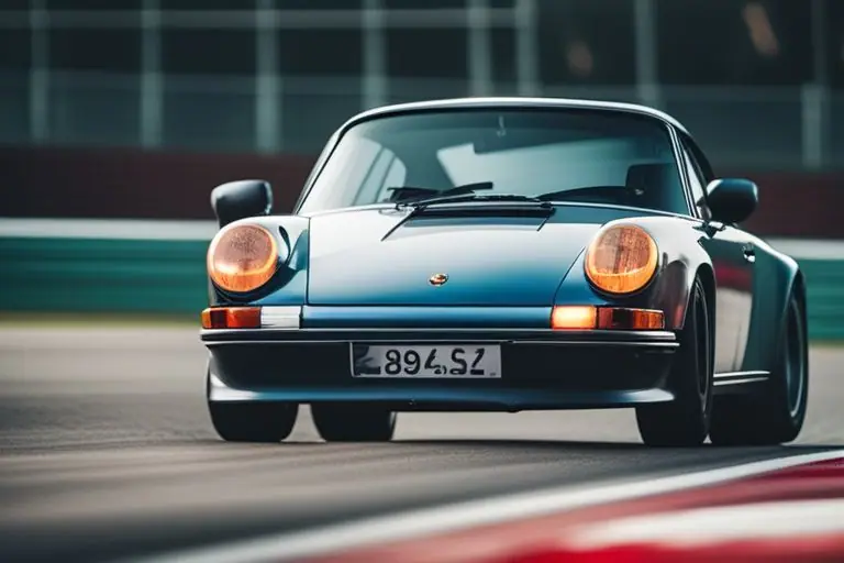 Image capturing a Porsche 911 Carrera in action on a race track
