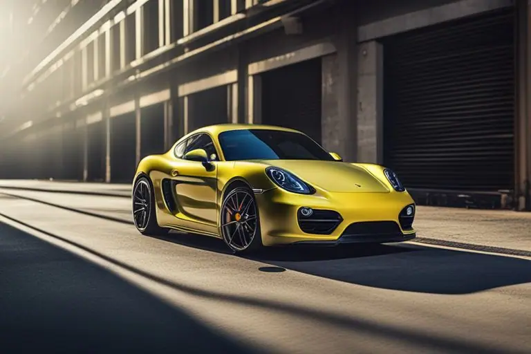Image of a customized Porsche Cayman with aftermarket upgrades