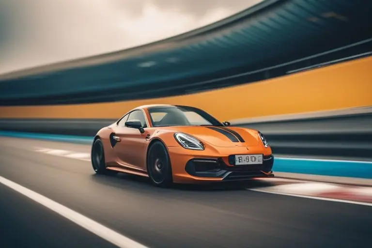 A photo of the car in action
