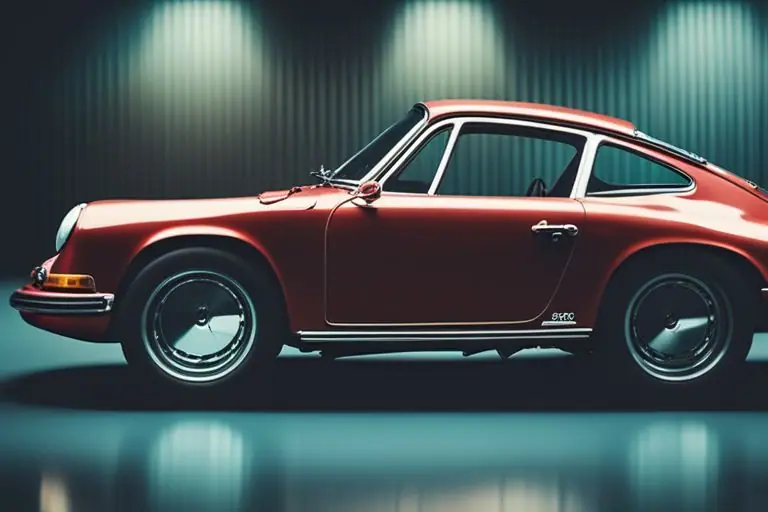 Vintage image of a classic Porsche
