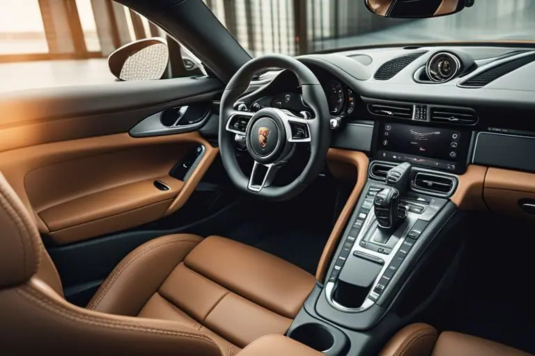 An image of the interior of the Porsche 718 Cayman