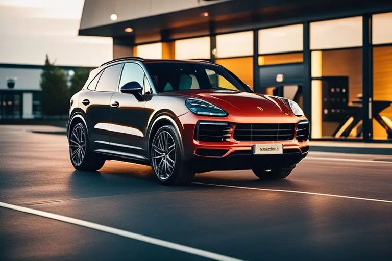 2020 Porsche Cayenne parked in front of a dealership