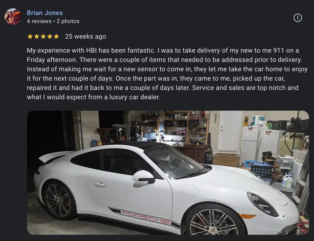 Hbi auto porsche review 911 at HBi Auto